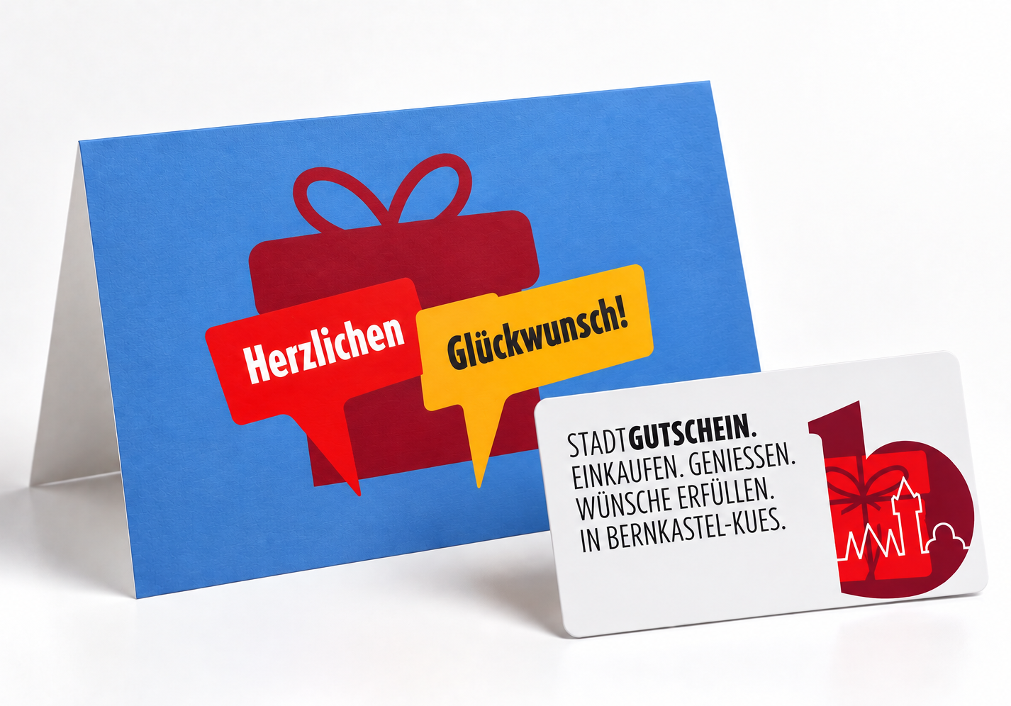 STADTGUTSCHEIN Bernkastel-Kues Gutscheinkarte - Herzlichen Glückwunsch